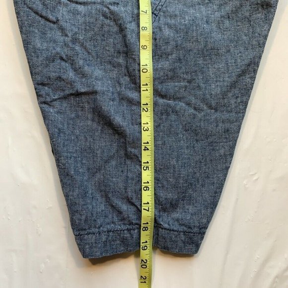 Levis Linen Blend Chino Shorts Mens 33 (34) Flat Front Beach Summer Outdoor Blue - Picture 12 of 12